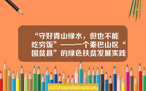 “守好青山绿水，但也不能吃穷饭”——一个秦巴山区“国贫县”的绿色扶贫发展实践-洋河蓝天坊多少钱