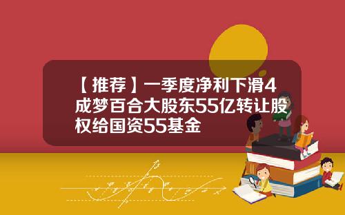 【推荐】一季度净利下滑4成梦百合大股东55亿转让股权给国资55基金