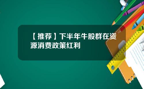 【推荐】下半年牛股群在资源消费政策红利