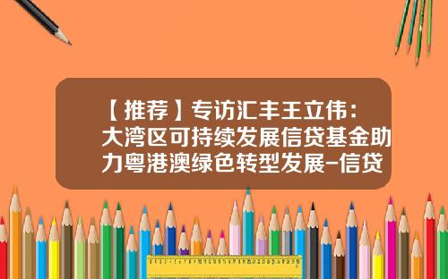 【推荐】专访汇丰王立伟：大湾区可持续发展信贷基金助力粤港澳绿色转型发展-信贷基金是什么