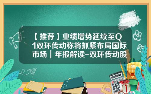 【推荐】业绩增势延续至Q1双环传动称将抓紧布局国际市场｜年报解读-双环传动股份有限公司