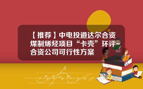 【推荐】中电投道达尔合资煤制烯烃项目“卡壳”环评-合资公司可行性方案