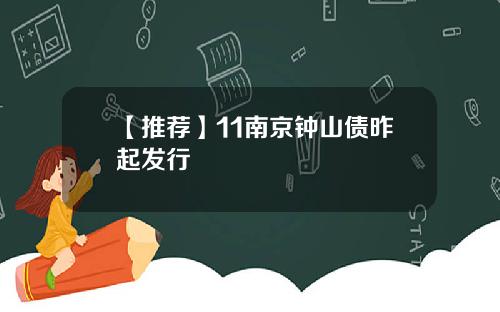 【推荐】11南京钟山债昨起发行