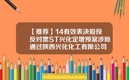 【推荐】14有效表决股投反对票ST兴化定增预案涉险通过陕西兴化化工有限公司