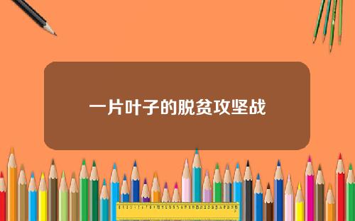 一片叶子的脱贫攻坚战
