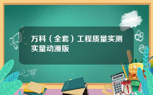 万科（全套）工程质量实测实量动漫版