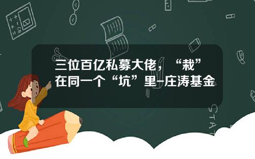 三位百亿私募大佬，“栽”在同一个“坑”里-庄涛基金