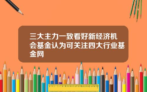 三大主力一致看好新经济机会基金认为可关注四大行业基金网