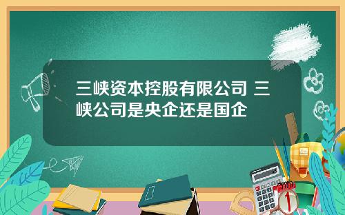 三峡资本控股有限公司 三峡公司是央企还是国企