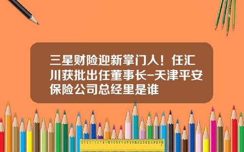 三星财险迎新掌门人！任汇川获批出任董事长-天津平安保险公司总经里是谁