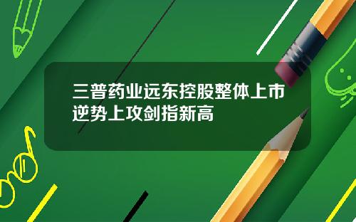 三普药业远东控股整体上市逆势上攻剑指新高