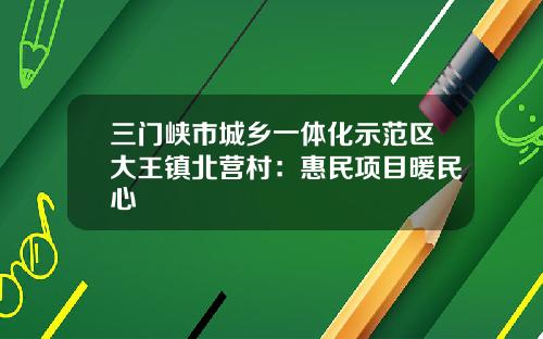 三门峡市城乡一体化示范区大王镇北营村：惠民项目暖民心