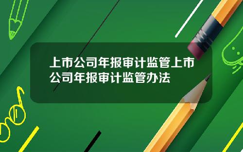 上市公司年报审计监管上市公司年报审计监管办法