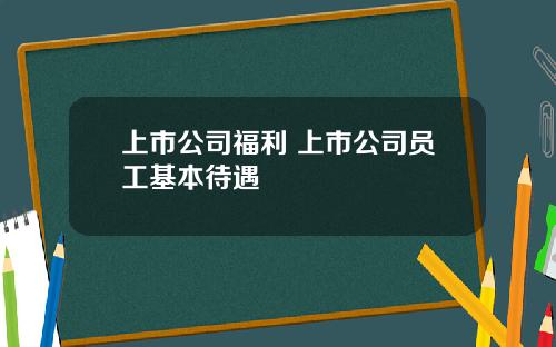 上市公司福利 上市公司员工基本待遇
