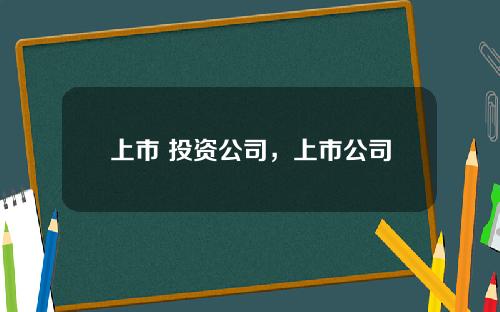上市 投资公司，上市公司