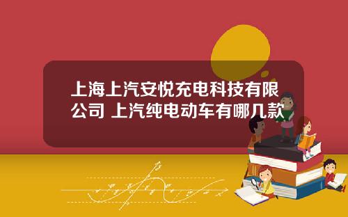 上海上汽安悦充电科技有限公司 上汽纯电动车有哪几款