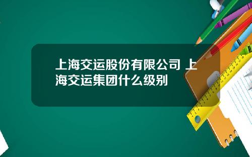 上海交运股份有限公司 上海交运集团什么级别
