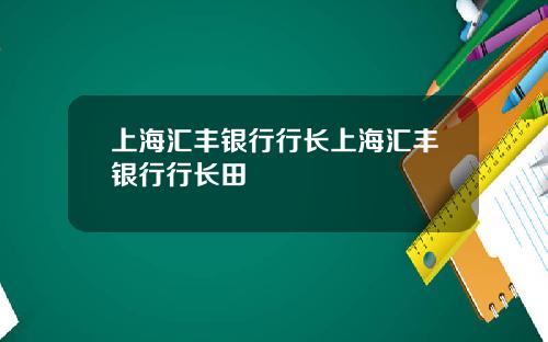上海汇丰银行行长上海汇丰银行行长田