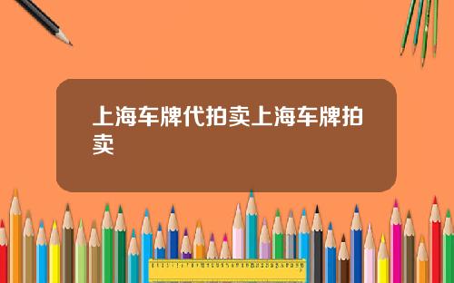 上海车牌代拍卖上海车牌拍卖