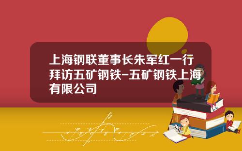 上海钢联董事长朱军红一行拜访五矿钢铁-五矿钢铁上海有限公司