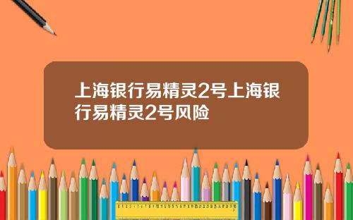上海银行易精灵2号上海银行易精灵2号风险