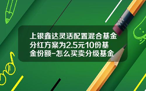 上银鑫达灵活配置混合基金分红方案为2.5元10份基金份额-怎么买卖分级基金