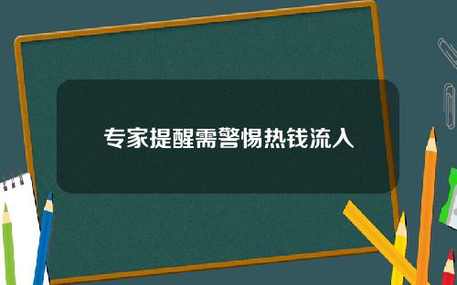 专家提醒需警惕热钱流入