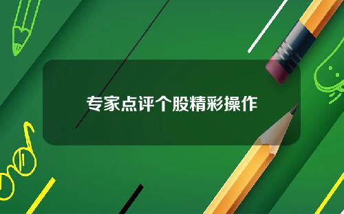 专家点评个股精彩操作
