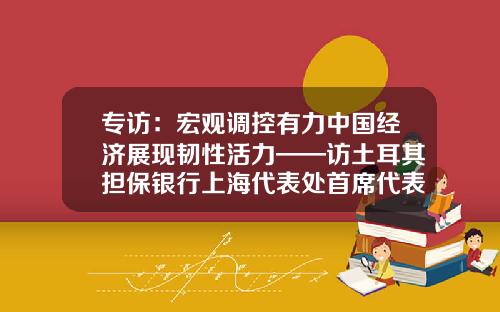 专访：宏观调控有力中国经济展现韧性活力——访土耳其担保银行上海代表处首席代表诺扬·罗拿-上海再担保公司董事长
