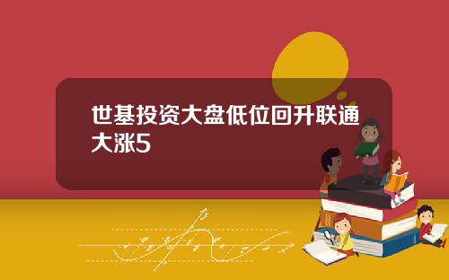世基投资大盘低位回升联通大涨5