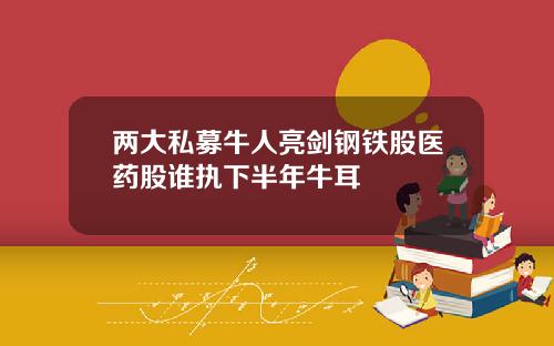 两大私募牛人亮剑钢铁股医药股谁执下半年牛耳