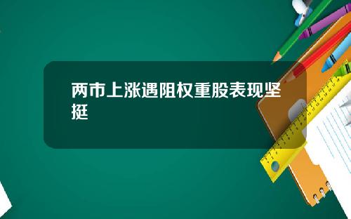 两市上涨遇阻权重股表现坚挺