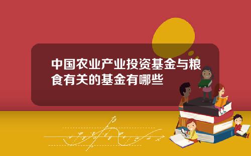 中国农业产业投资基金与粮食有关的基金有哪些