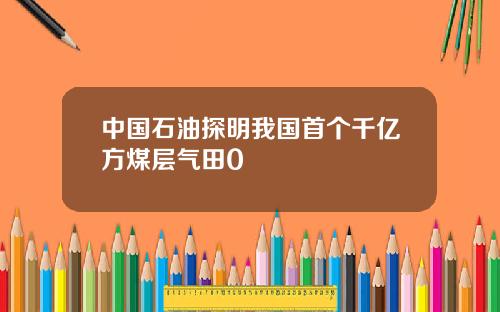中国石油探明我国首个千亿方煤层气田0