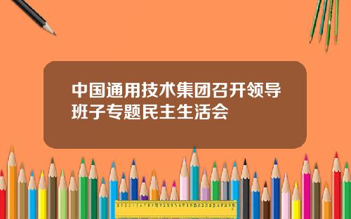 中国通用技术集团召开领导班子专题民主生活会