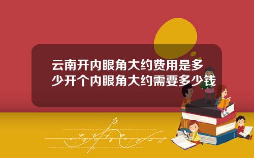 云南开内眼角大约费用是多少开个内眼角大约需要多少钱