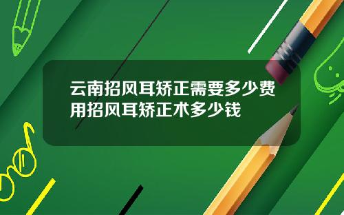 云南招风耳矫正需要多少费用招风耳矫正术多少钱