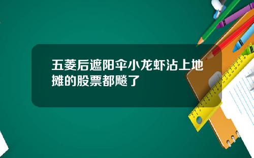 五菱后遮阳伞小龙虾沾上地摊的股票都飚了
