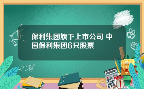 保利集团旗下上市公司 中国保利集团6只股票