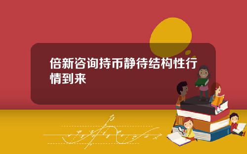 倍新咨询持币静待结构性行情到来
