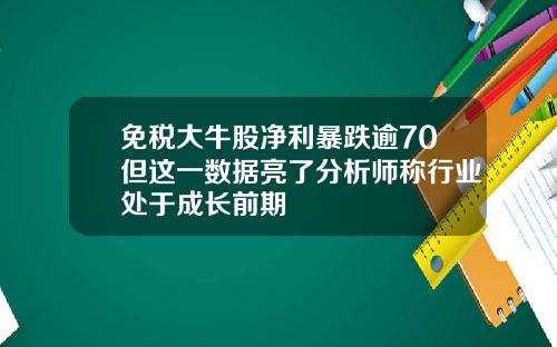 免税大牛股净利暴跌逾70但这一数据亮了分析师称行业处于成长前期