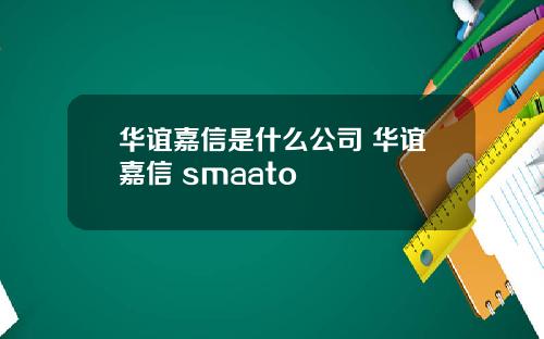 华谊嘉信是什么公司 华谊嘉信 smaato