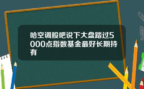 哈空调股吧说下大盘踏过5000点指数基金最好长期持有