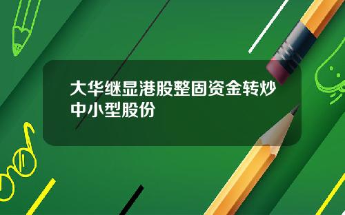 大华继显港股整固资金转炒中小型股份