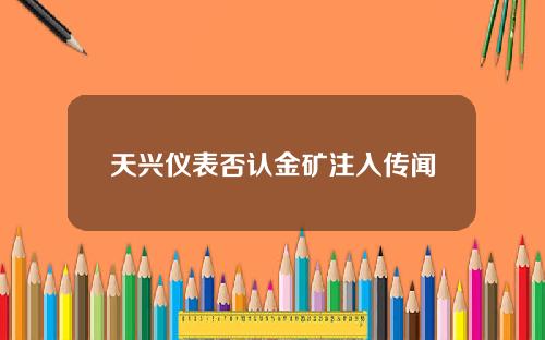 天兴仪表否认金矿注入传闻