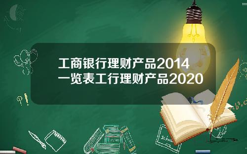 工商银行理财产品2014一览表工行理财产品2020