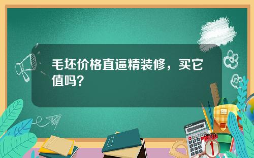 毛坯价格直逼精装修，买它值吗？