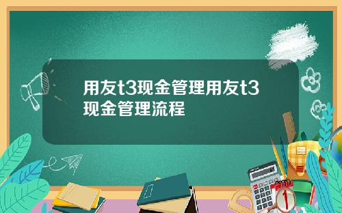 用友t3现金管理用友t3现金管理流程