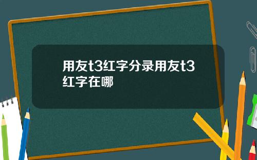 用友t3红字分录用友t3红字在哪