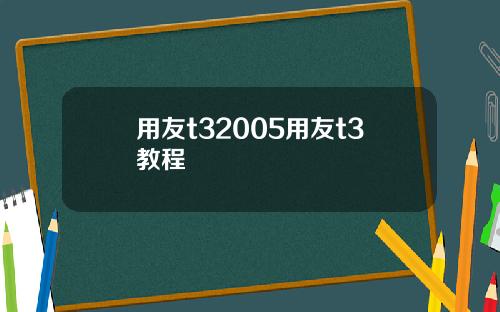 用友t32005用友t3教程